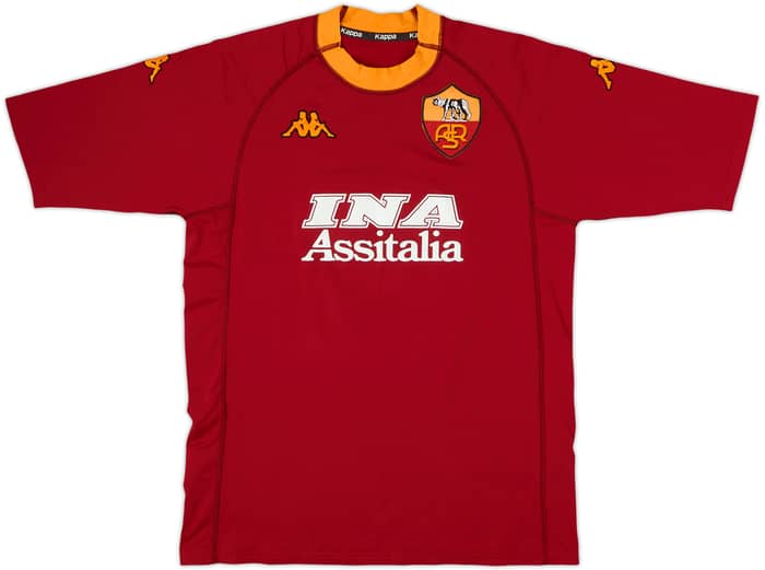 2000-01 Roma Home Shirt A.C. Zago #3 - 6/10 - (XL)