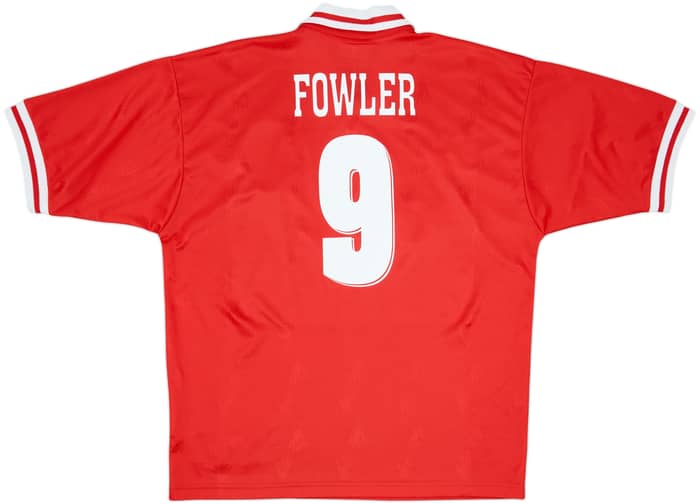 1996-98 Liverpool Home Shirt Fowler #9 - 7/10 - (L)