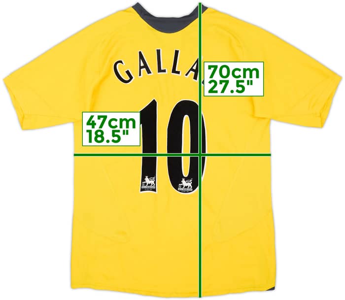 2006-07 Arsenal Away Shirt Gallas #10 - 8/10 - (XL.Boys)