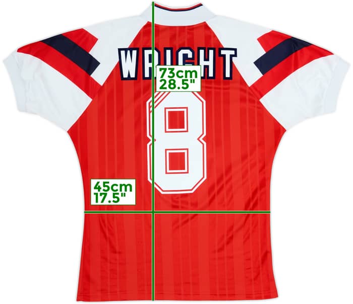 1992-94 Arsenal Home Shirt Wright #8 - 8/10 - (S)