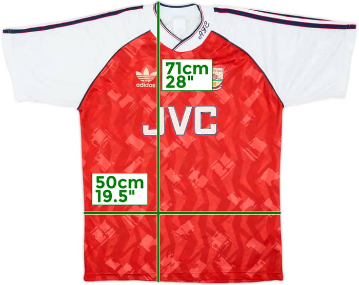 1990-92 Arsenal Home Shirt - 8/10 - (M/L)