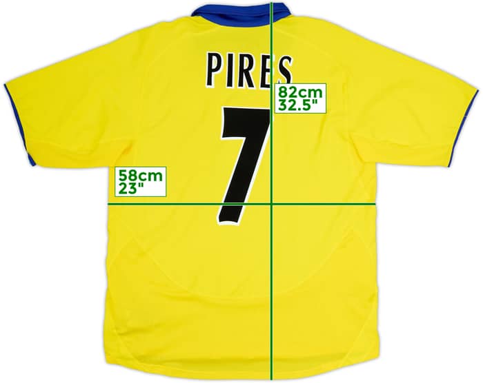 2003-05 Arsenal Away Shirt Pires #7 - 9/10 - (L)