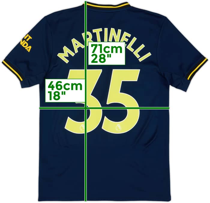 2019-20 Arsenal Third Shirt Martinelli #35 - 5/10 - (S)