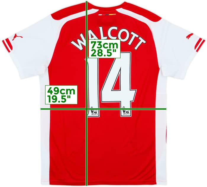2014-15 Arsenal Home Shirt Walcott #14 - 6/10 - (M)