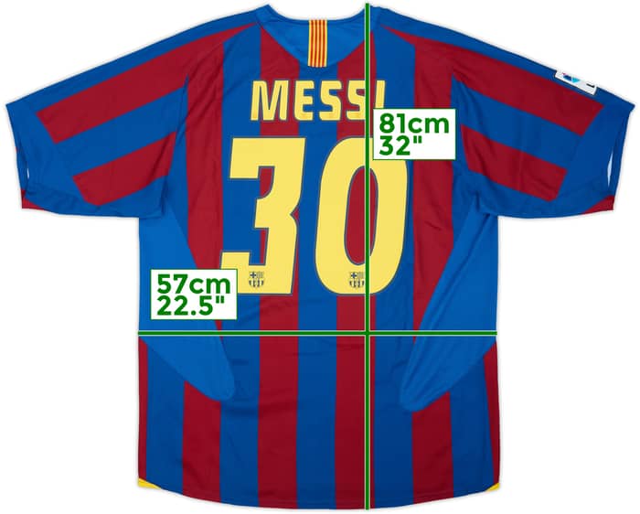 2005-06 Barcelona Home Shirt Messi #30 - 8/10 - (L)