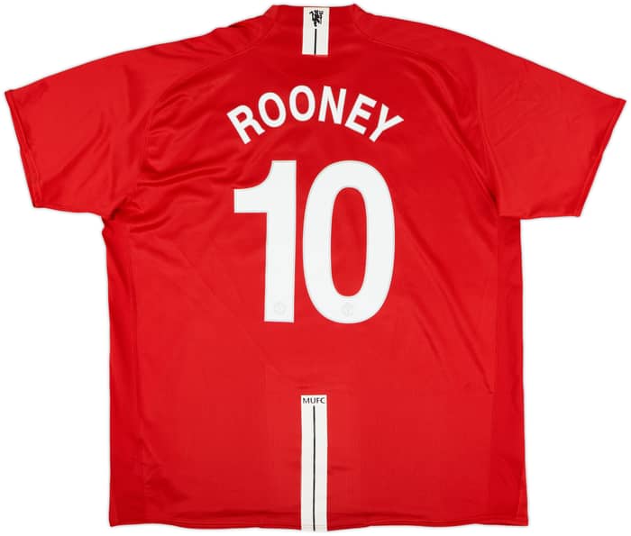 2007-09 Manchester United Home Shirt Rooney #10 - 6/10 - (3XL)