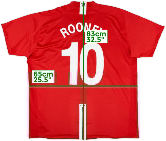 2007-09 Manchester United Home Shirt Rooney #10 - 6/10 - (3XL)