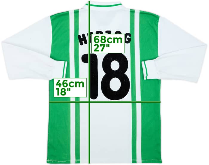 1996-97 Werder Bremen Home L/S Shirt Herzog #18 - 6/10 - (XS)
