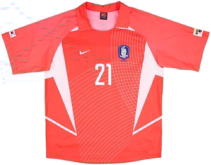 2002-03 South Korea Home Shirt J.S.Park #21 - 10/10 - (L)