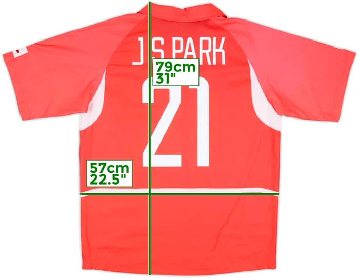 2002-03 South Korea Home Shirt J.S.Park #21 - 10/10 - (L)