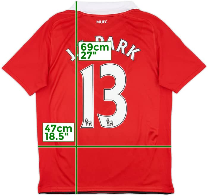 2010-11 Manchester United Home Shirt J.S.Park #13 - 8/10 - (XL.Boys)