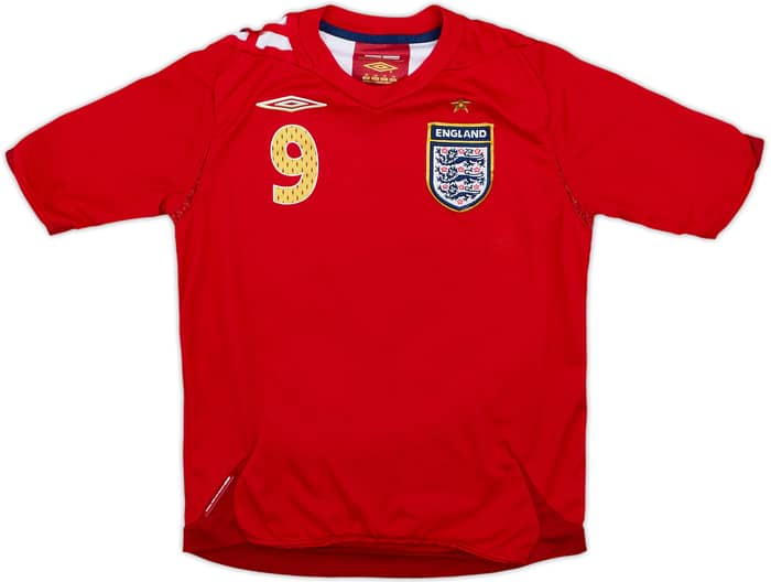 2006-08 England Away Shirt Rooney #9 - 10/10 - (S.Boys)