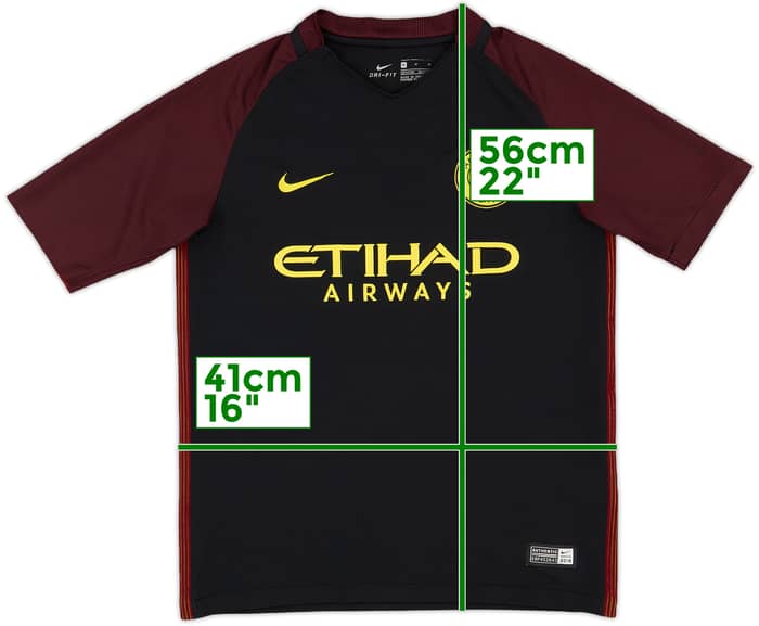 2016-17 Manchester City Away Shirt - 6/10 - (M.Boys)
