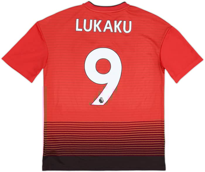 2018-19 Manchester United Home Shirt Lukaku #9 - 9/10 - (XL.Boys)