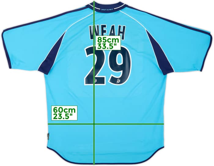 2000-01 Olympique Marseille Away Shirt Weah #29 - 6/10 - (XL)