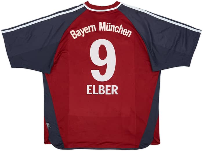 2001-02 Bayern Munich Home Shirt Elber #9 - 4/10 - (XL)