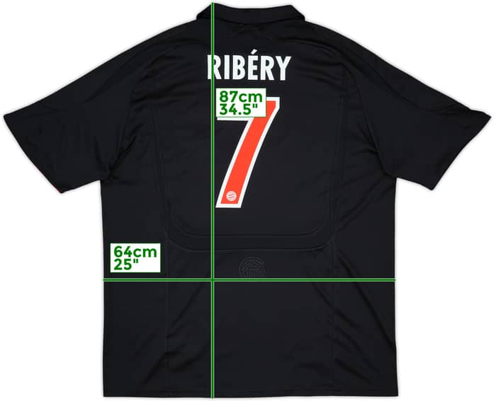 2007-09 Bayern Munich European Shirt Ribery #7 - 8/10 - (XXL)