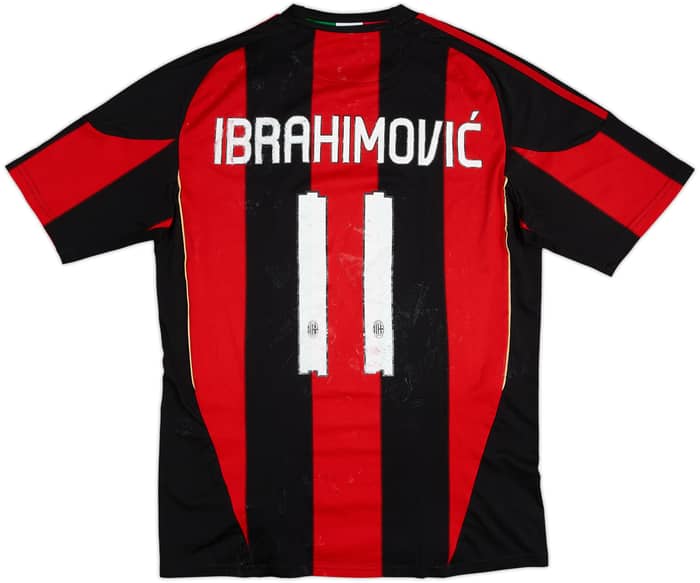 2010-11 AC Milan Home Shirt Ibrahimovic #11 - 4/10 - (M)