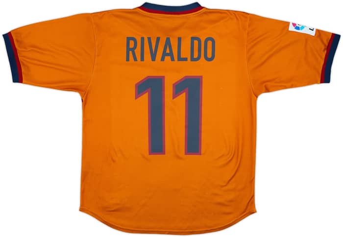 1998-00 Barcelona Away Shirt Rivaldo #11 - 8/10 - (M)