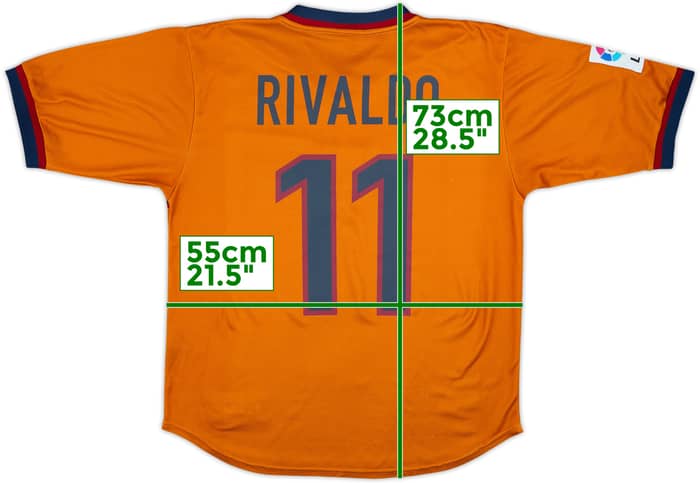 1998-00 Barcelona Away Shirt Rivaldo #11 - 8/10 - (M)