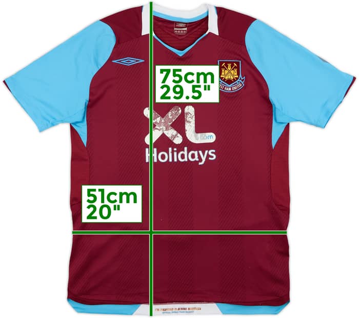 2007-08 West Ham Camiseta Local - 4/10 - (M)