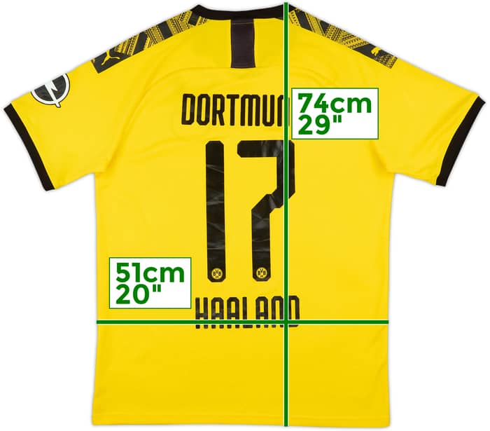 2019-20 Borussia Dortmund Home Shirt Haaland #17 - 5/10 - (M)