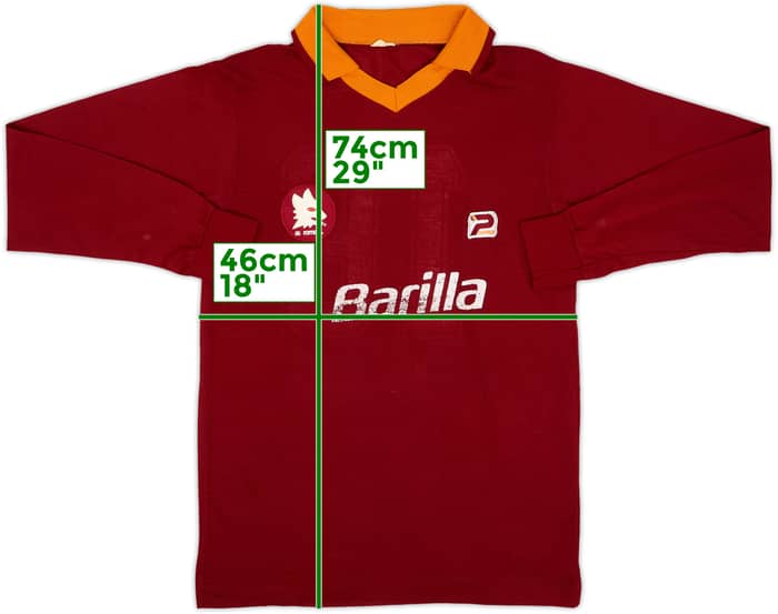 1982-83 Roma Match Issue Home L/S Shirt #16