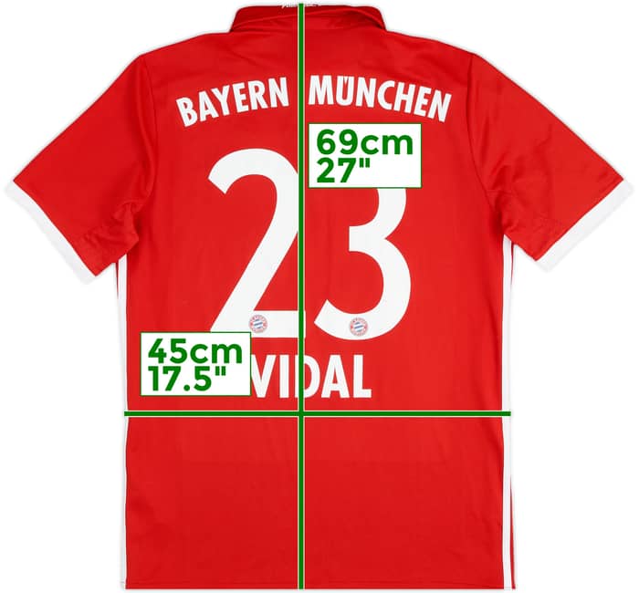 2016-17 Bayern Munich Home Shirt Vidal #23 - 7/10 - (15-16 Years)