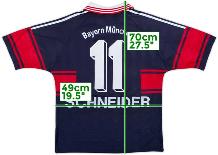 1997-99 Bayern Munich Home Shirt Schneider #11 - 8/10 - (15-16 Years)