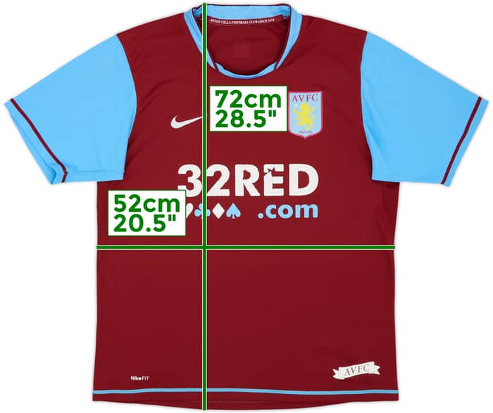2007-08 Aston Villa Home Shirt - 5/10 - (M)