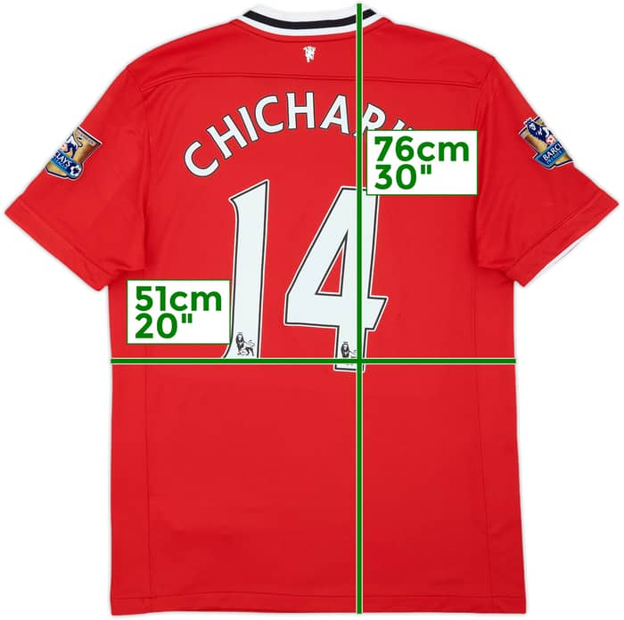 2011-12 Manchester United Home Shirt Chicharito #14 - 7/10 - (M)