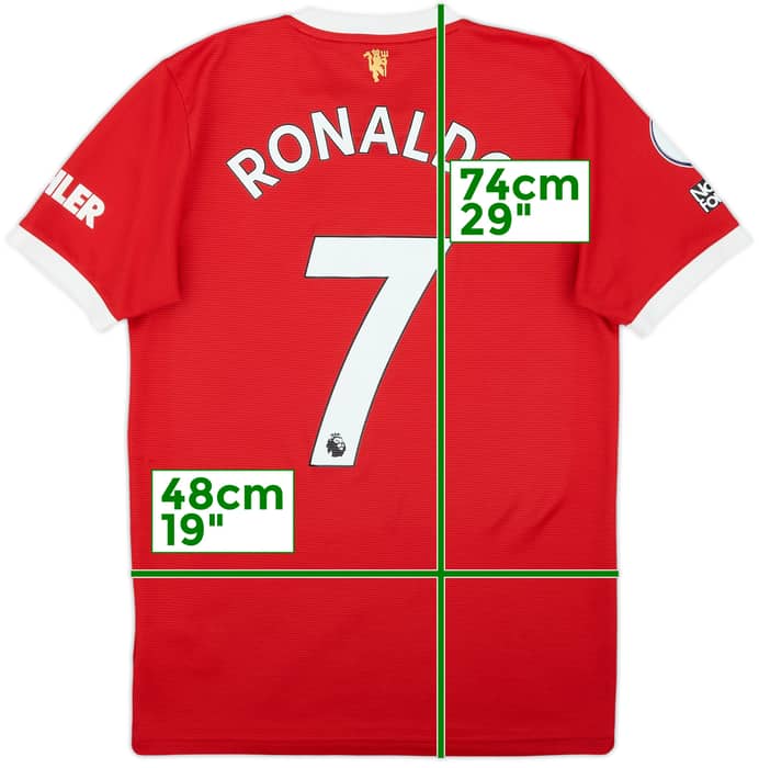 2021-22 Manchester United Home Shirt Ronaldo #7 - 8/10 - (S)