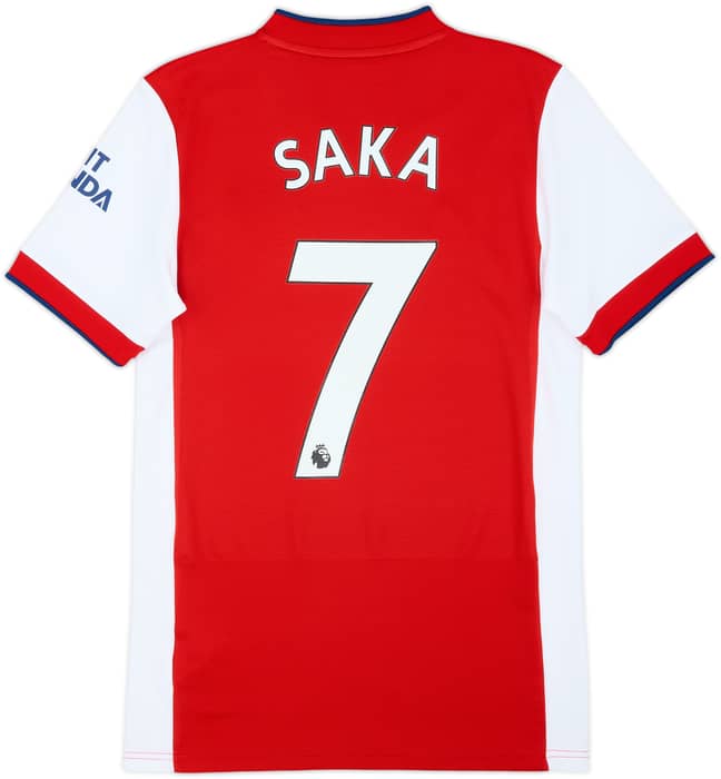 2021-22 Arsenal Home Shirt Saka #7 - 9/10 - (XS)