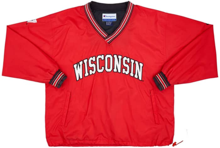 1990s Wisconsin Badgers Champion Pullover Rain Jacket - 8/10 - (L)