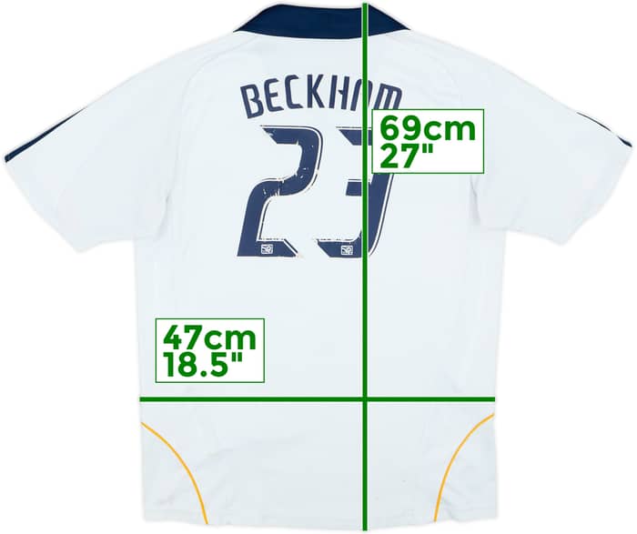 Camiseta de local del LA Galaxy 2008-09 Beckham #23 - 4/10 - (13-14 Años)