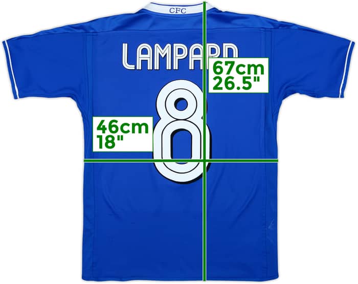 Camiseta de local del Chelsea 2003-05 Lampard #8 - 7/10 - (15-16 Años)
