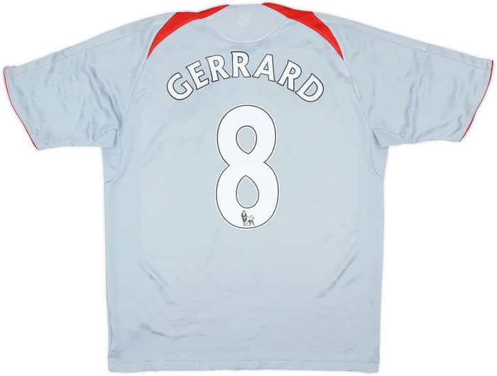 2008-09 Liverpool Away Shirt Gerrard #8 - 6/10 - (15-16 Years)