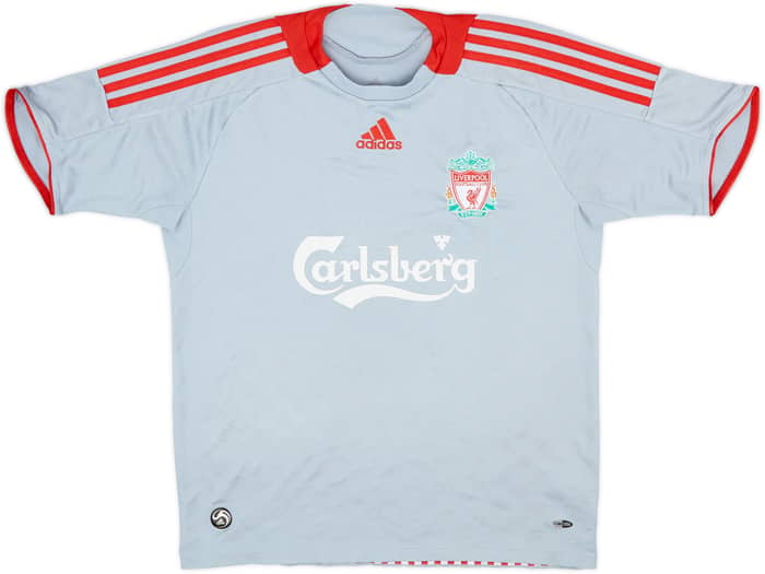 2008-09 Liverpool Away Shirt Gerrard #8 - 6/10 - (15-16 Years)