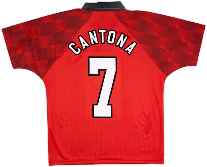 1996-98 Manchester United Home Shirt Cantona #7 - 8/10 - (15-16 Years)