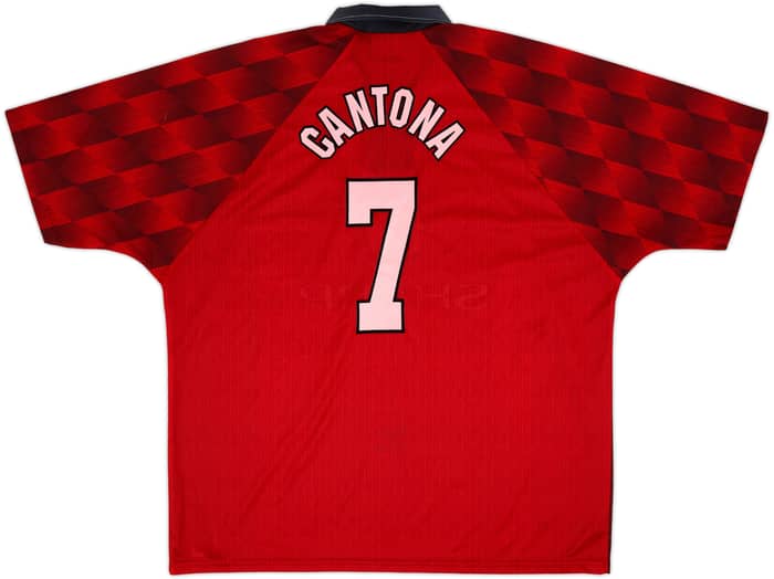 1996-98 Manchester United Home Shirt Cantona #7 - 7/10 - (XXL)