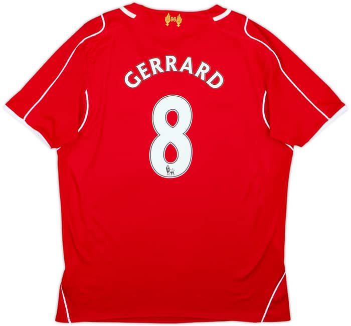 2014-15 Liverpool Home Shirt Gerrard #8 - 8/10 - (13-14 Years)