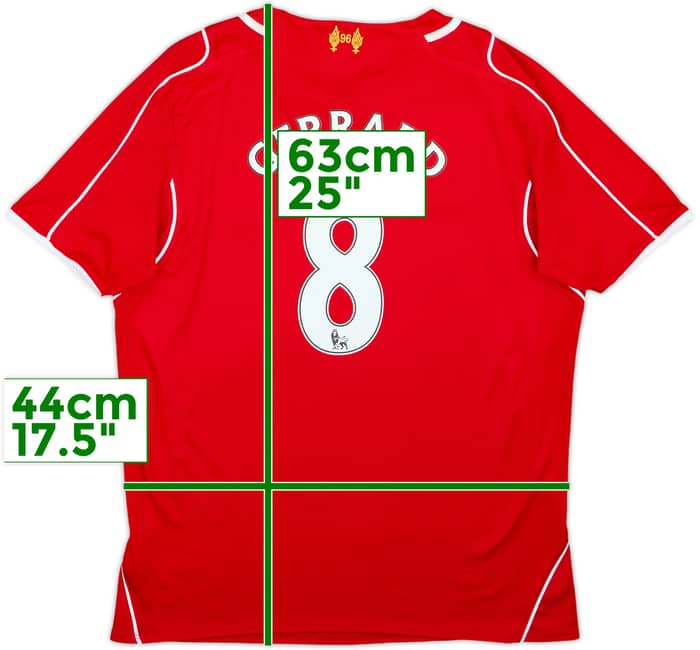 2014-15 Liverpool Home Shirt Gerrard #8 - 8/10 - (13-14 Years)
