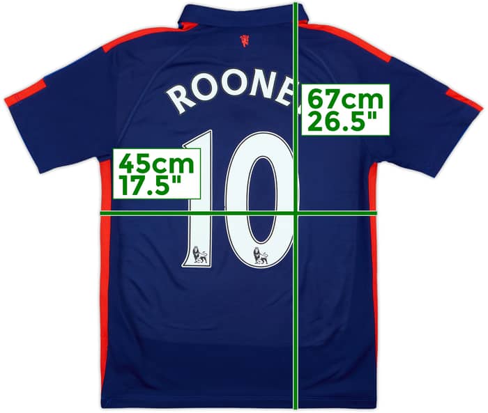 2014-15 Manchester United Third Shirt Rooney #10 - 8/10 - (14-15 Years)