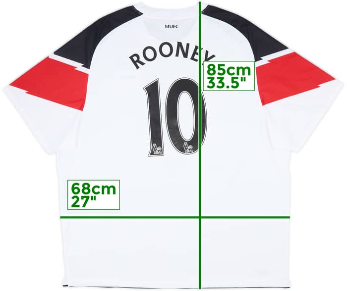 2010-12 Manchester United Away Shirt Rooney #10 (3XL)