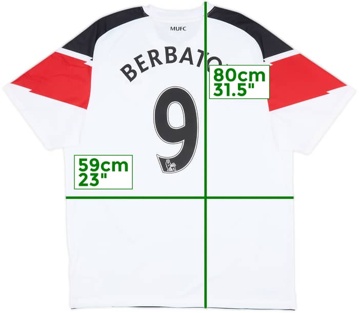 2010-12 Manchester United Away Shirt Berbatov #9 (XL)