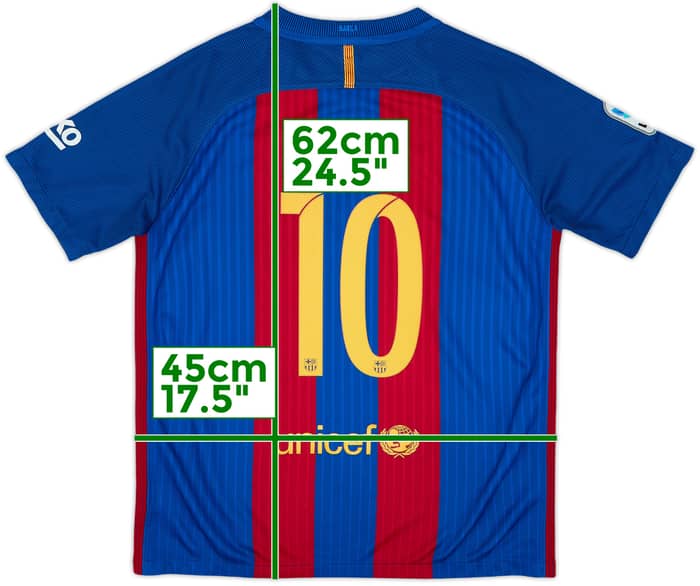 2016-17 Barcelona Home Shirt Messi #10 - 7/10 - (13-15 Years)