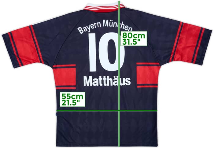 1997-99 Bayern Munich Home Shirt Matthaus #10 - 7/10 - (XL)