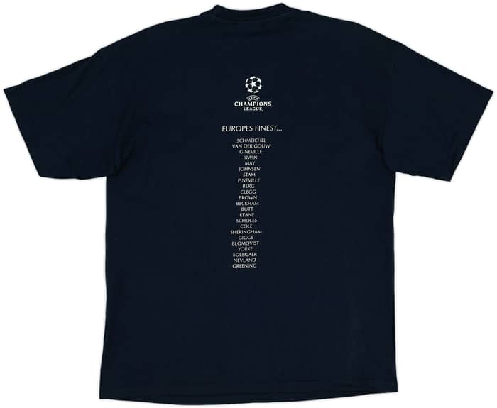 1999 Manchester United Umbro 'Champions League Winners' Graphic Tee - 6/10 - (M)