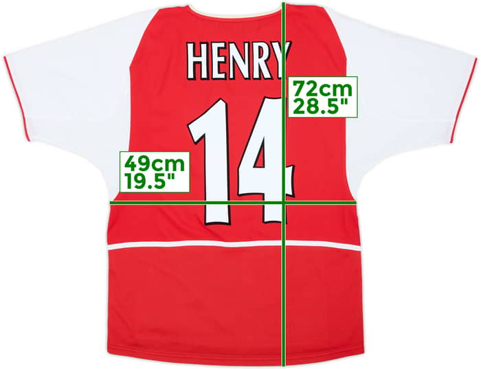 2002-04 Arsenal Home Shirt Henry #14 - 6/10 - (M)