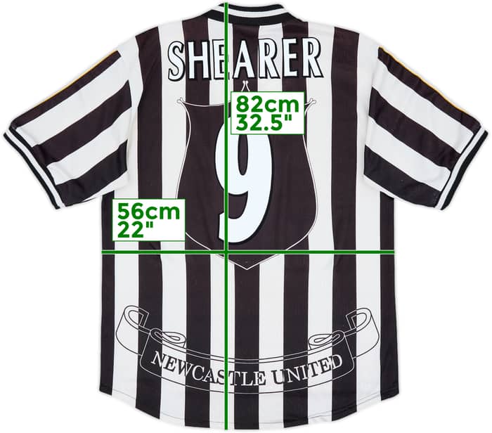 1997-99 Newcastle Home Shirt Shearer #9 - 7/10 - (L)